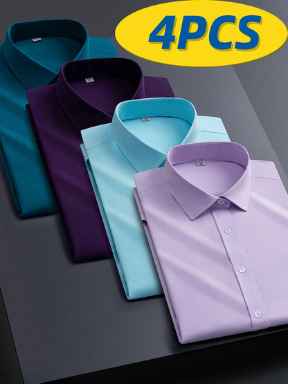 Men's Solid Color Shirt - Collared Long Sleeve – BYZ / BLFL – view 30