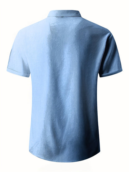Men's Solid Color Shirt - Collared Short Sleeve – view 10