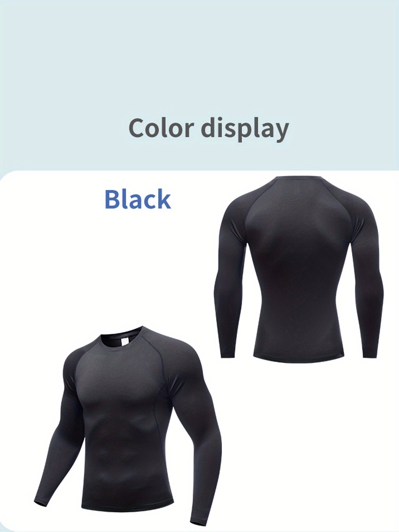 Men's Solid Color Shirt - Long Sleeve – Black detail view