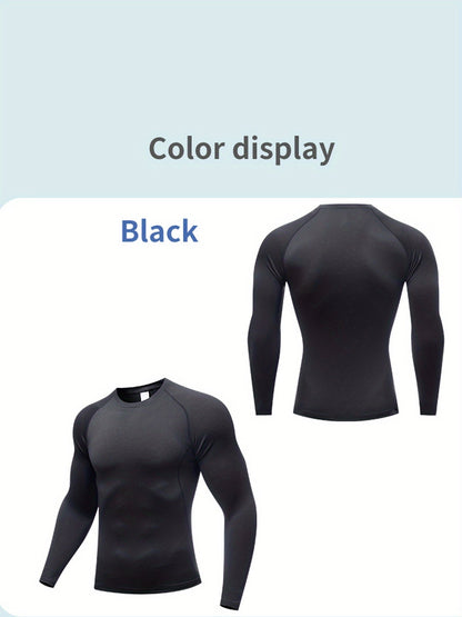 Men's Solid Color Shirt - Long Sleeve – Black detail view