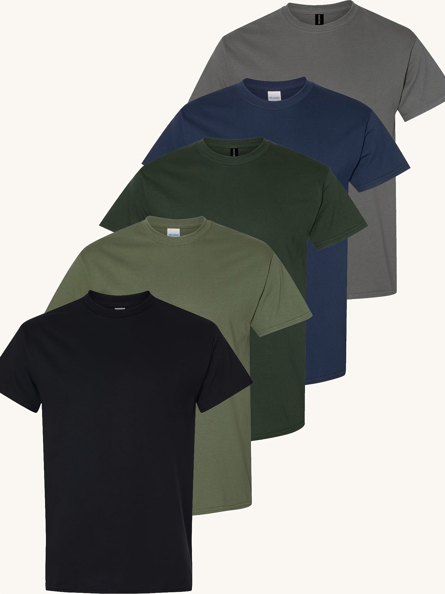 Men's Solid Color T-Shirt - Classic Neck Short Sleeve – Regular Fit – view 3