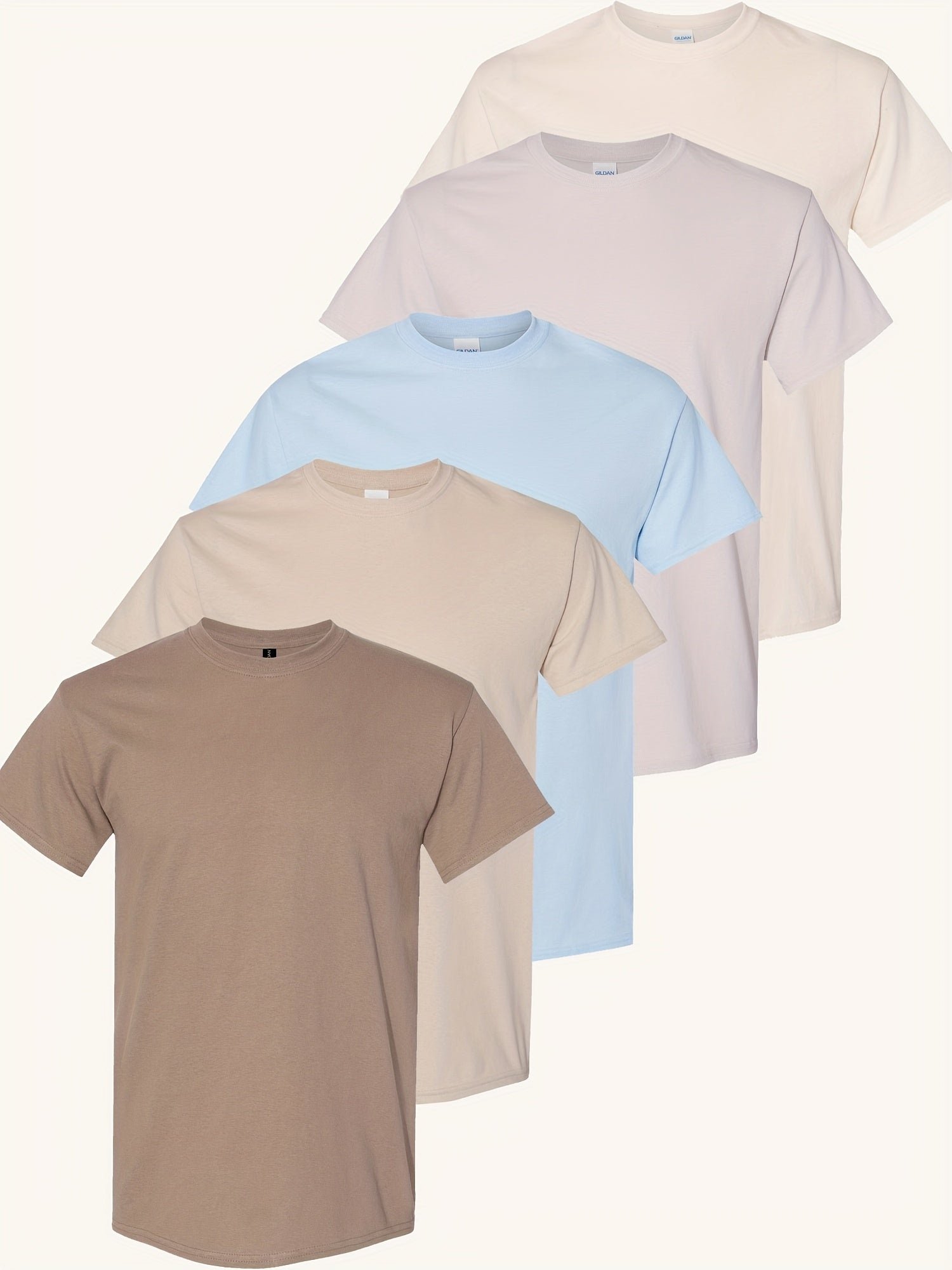 Men's Solid Color T-Shirt - Classic Neck Short Sleeve – Regular Fit – view 4