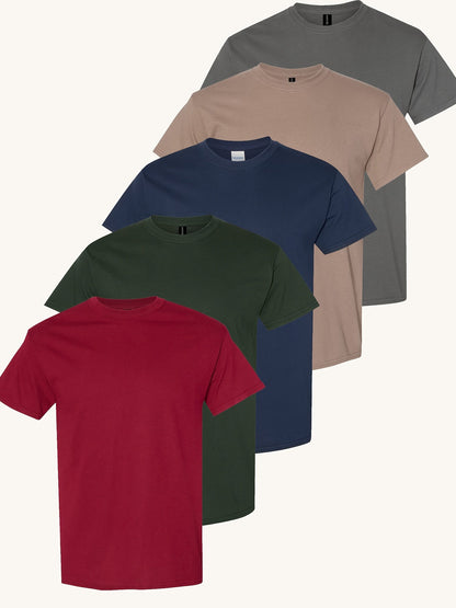 Men's Solid Color T-Shirt - Classic Neck Short Sleeve – Regular Fit – view 6