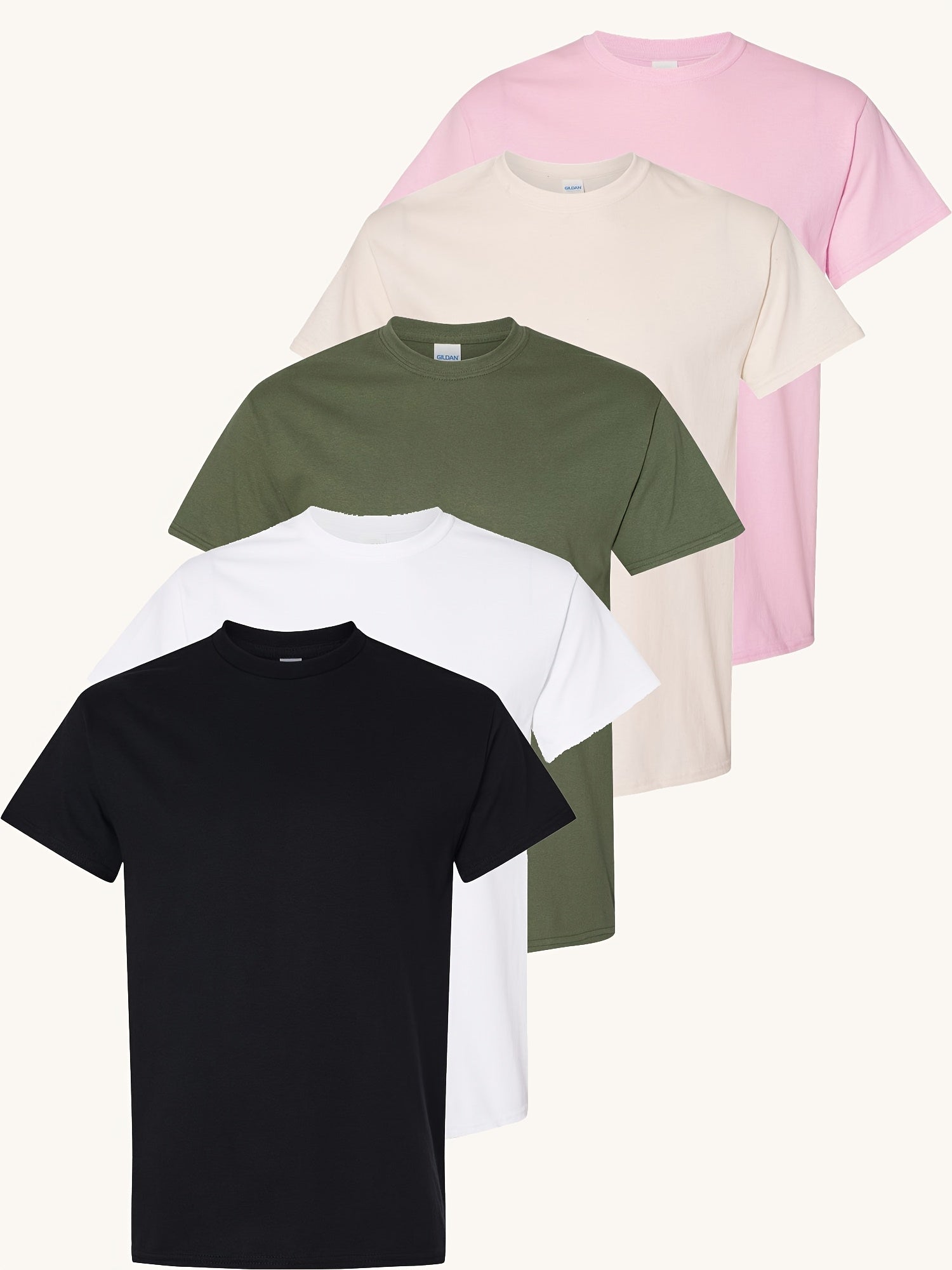 Men's Solid Color T-Shirt - Classic Neck Short Sleeve – Regular Fit – view 8