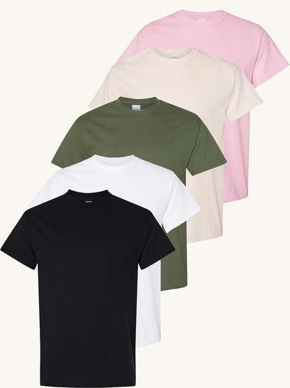 Men's Solid Color T-Shirt - Classic Neck Short Sleeve – Regular Fit – view 8