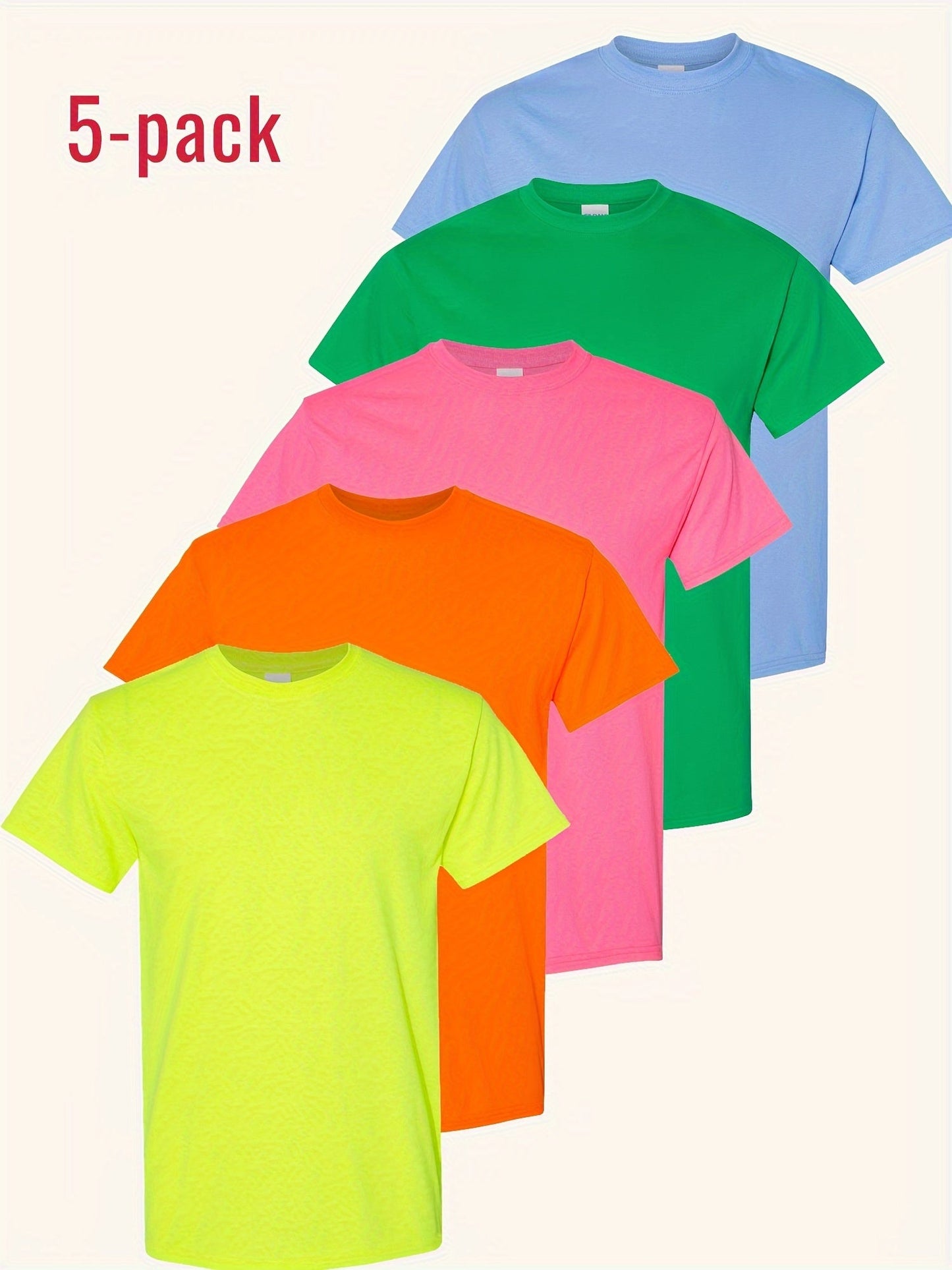 Men's Solid Color T-Shirt - Classic Neck Short Sleeve – Regular Fit – view 11