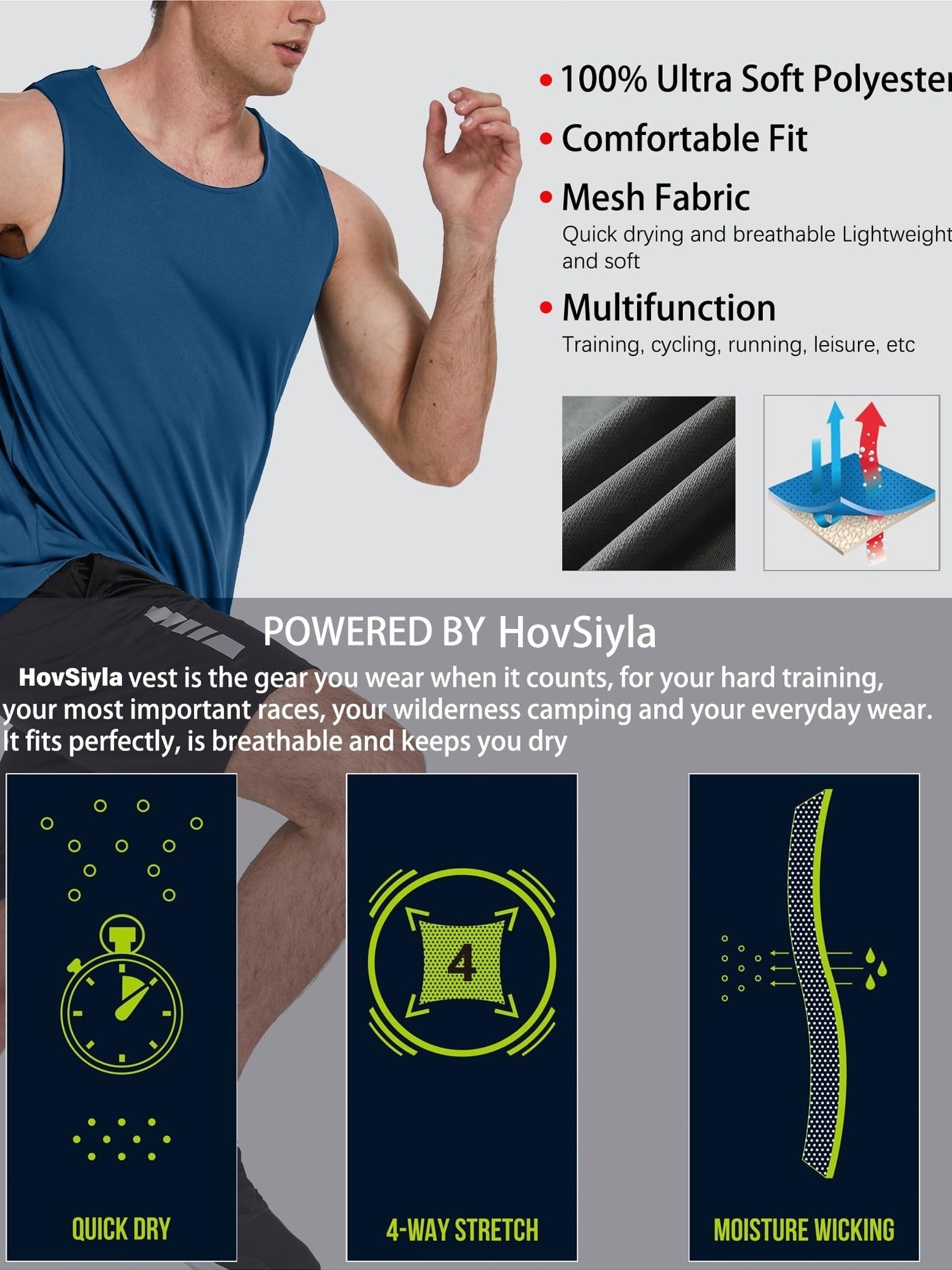 Men's Solid Color T-Shirt - Sleeveless – view 3