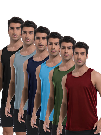 Men's Solid Color T-Shirt - Sleeveless – view 7