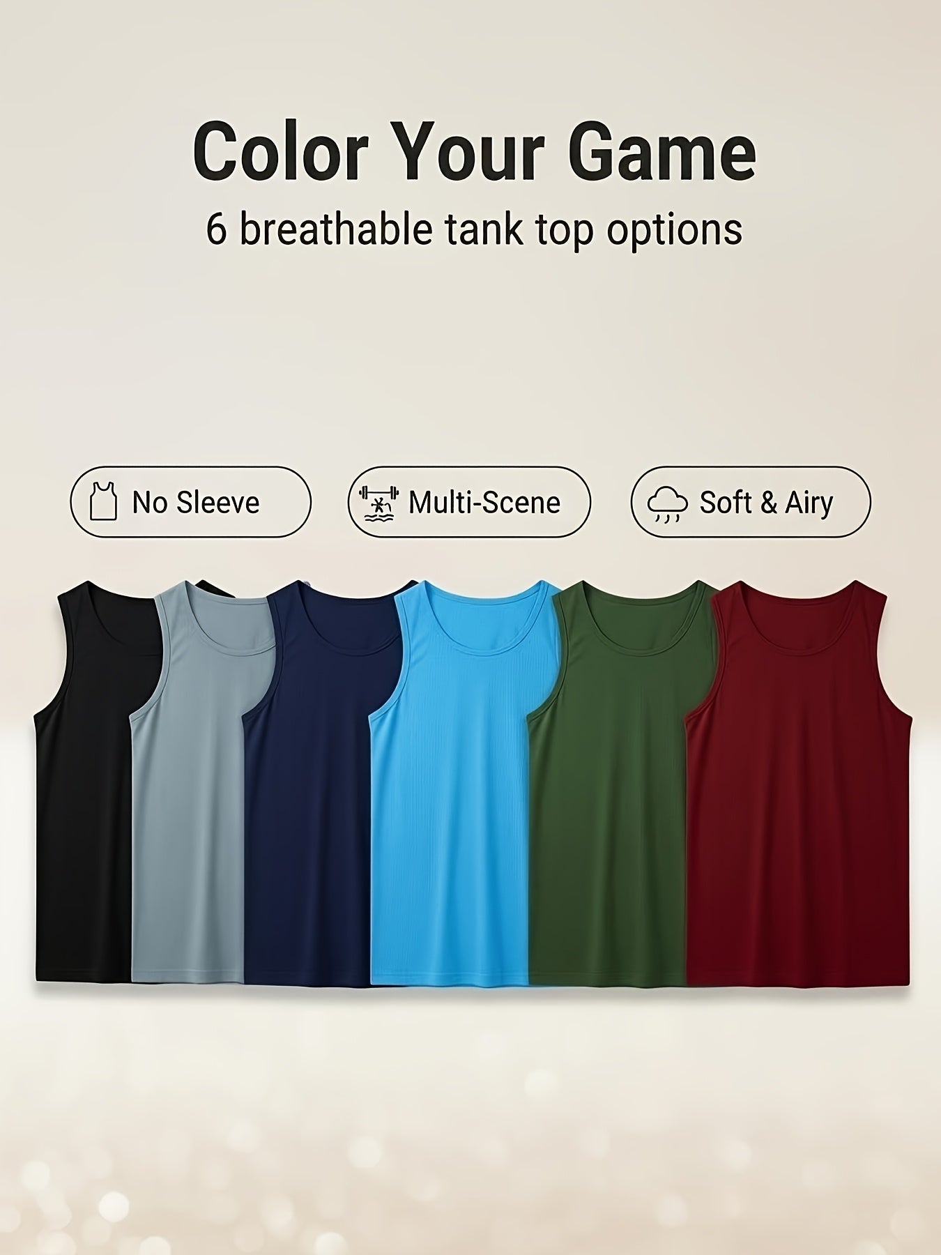 Men's Solid Color T-Shirt - Sleeveless – view 10