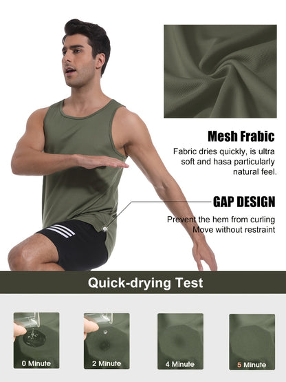 Men's Solid Color T-Shirt - Sleeveless – view 12