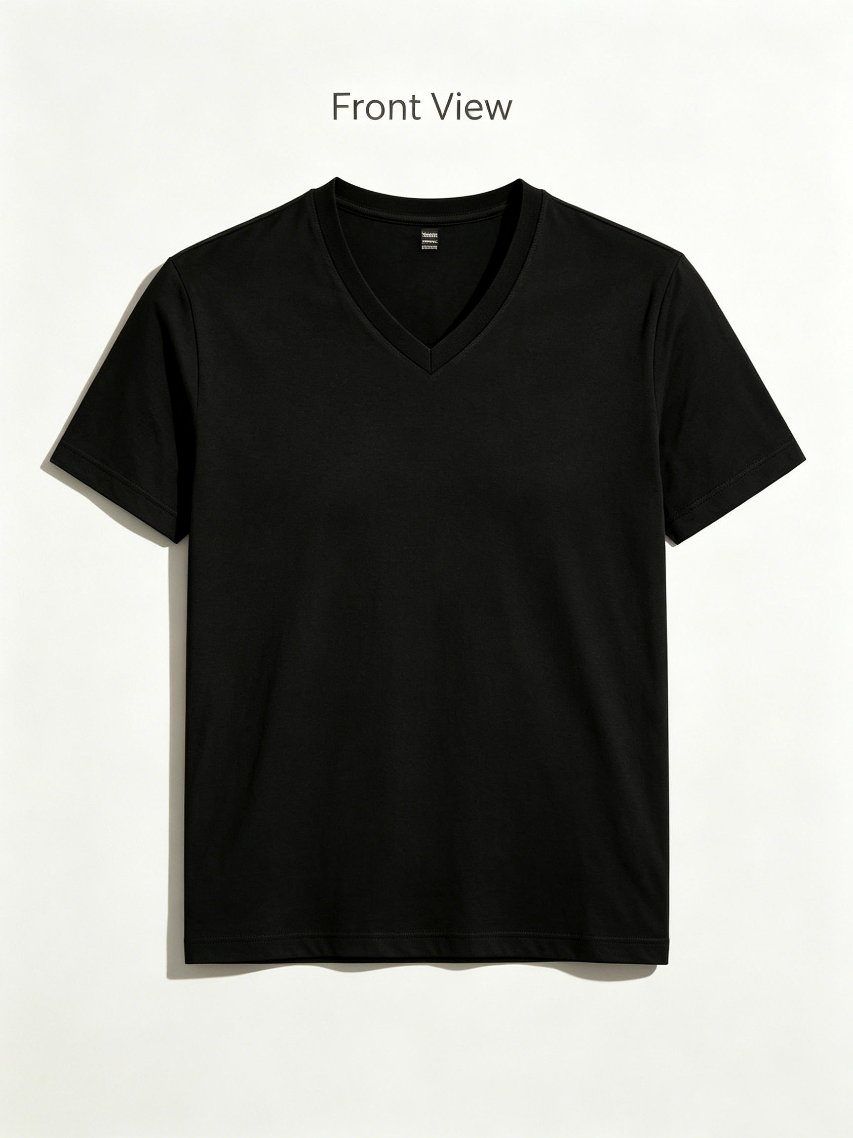 Men's Solid Color T-Shirt - V-Neck Short Sleeve – view 10