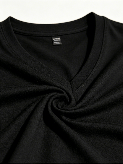 Men's Solid Color T-Shirt - V-Neck Short Sleeve – view 11