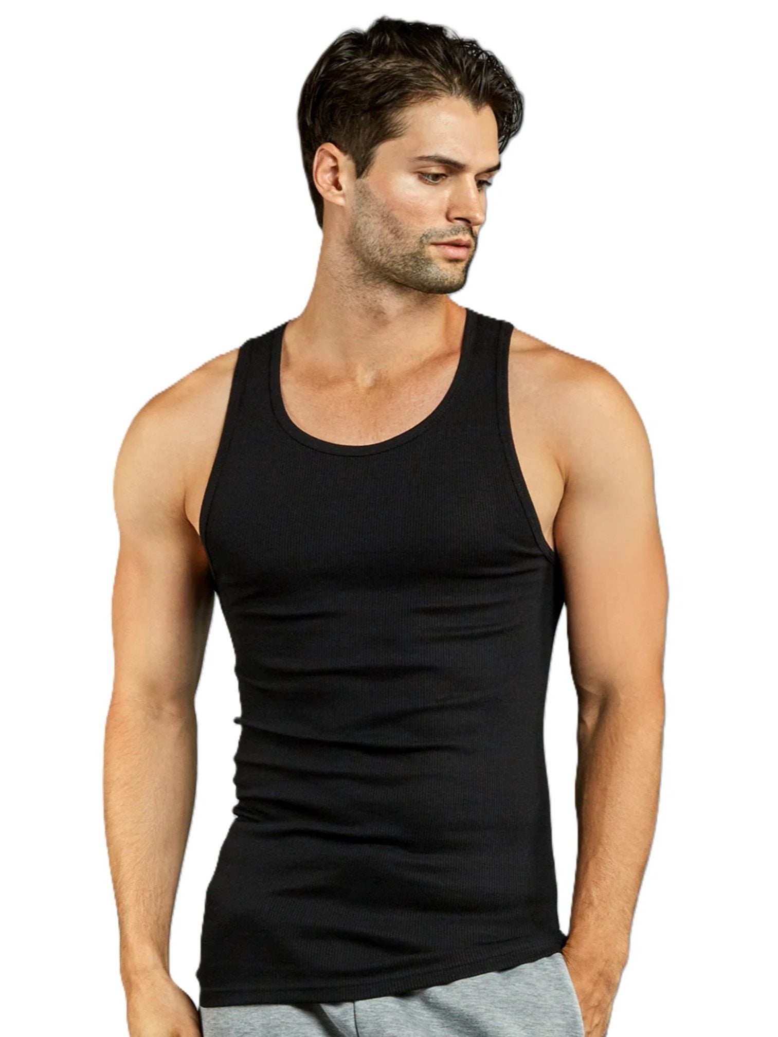 Men's Solid Color Tank Top - Classic Neck Sleeveless – Sizes S–XL – view 8