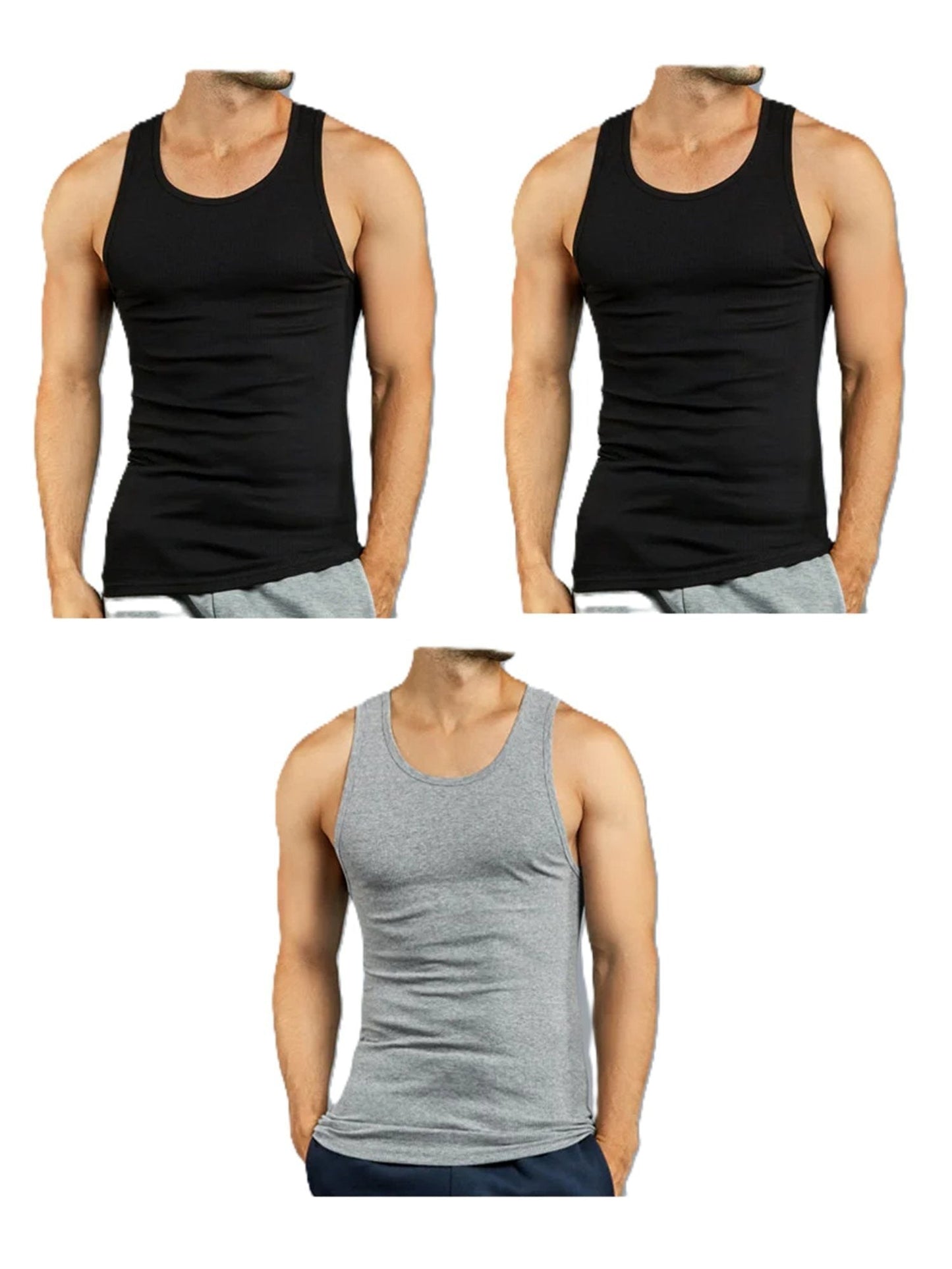 Men's Solid Color Tank Top - Classic Neck Sleeveless – Sizes S–XL – view 9