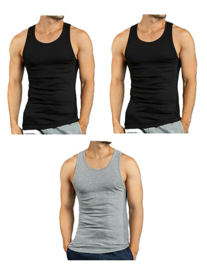 Men's Solid Color Tank Top - Classic Neck Sleeveless – Sizes S–XL – view 9
