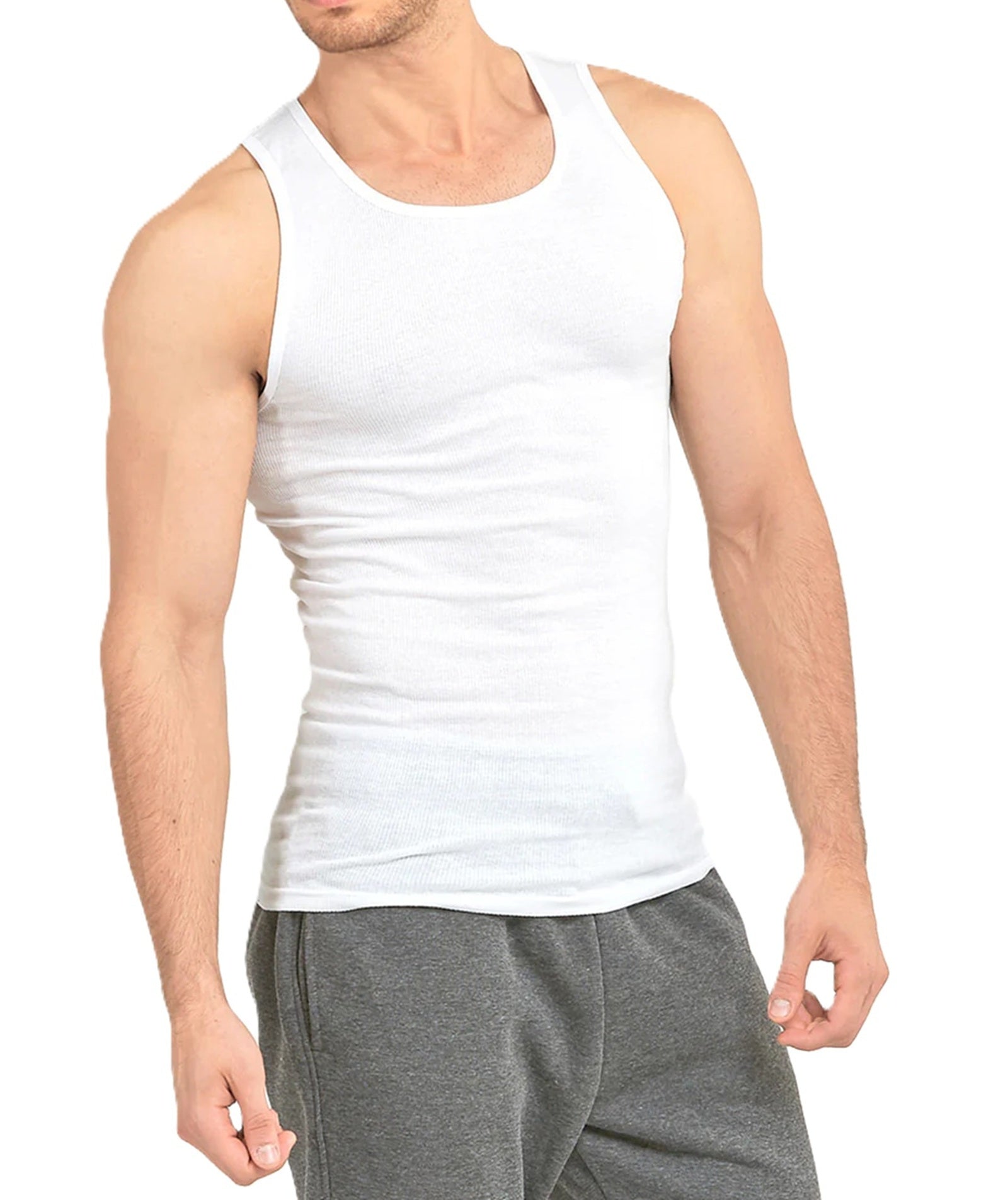 Men's Solid Color Tank Top - Classic Neck Sleeveless – Sizes S–XL – view 12