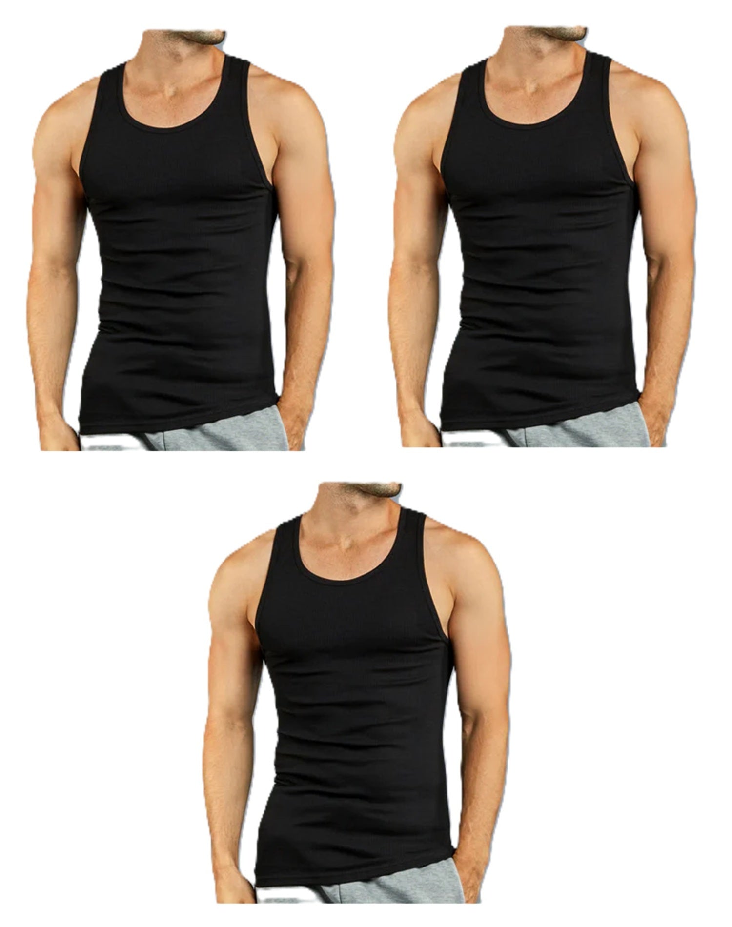 Men's Solid Color Tank Top - Classic Neck Sleeveless – Sizes S–XL – view 14