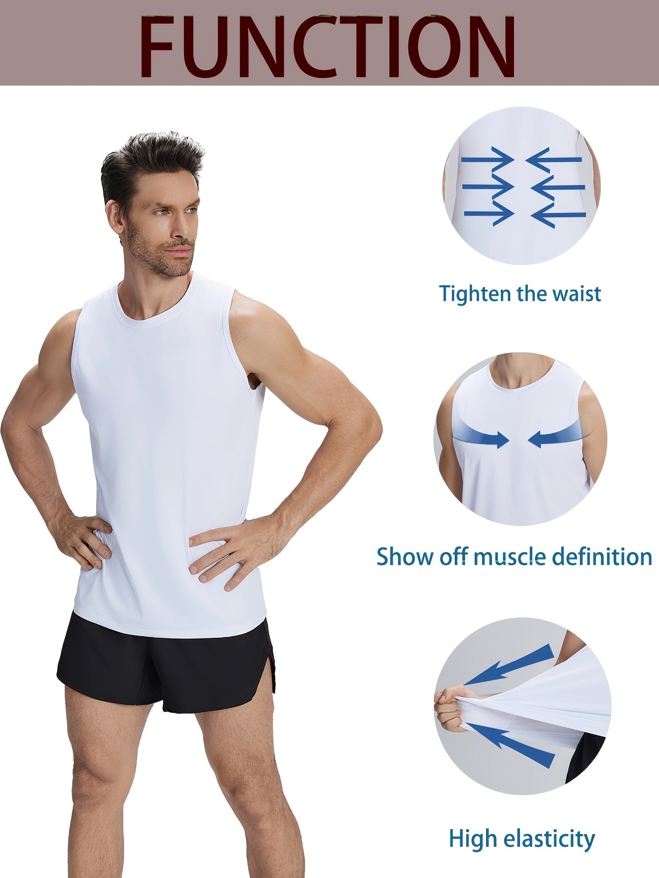 Men's Solid Color Tank Top - Crew Neck Sleeveless – view 4