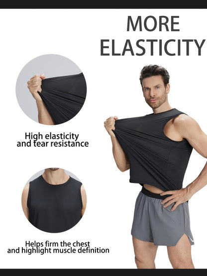 Men's Solid Color Tank Top - Crew Neck Sleeveless – view 6