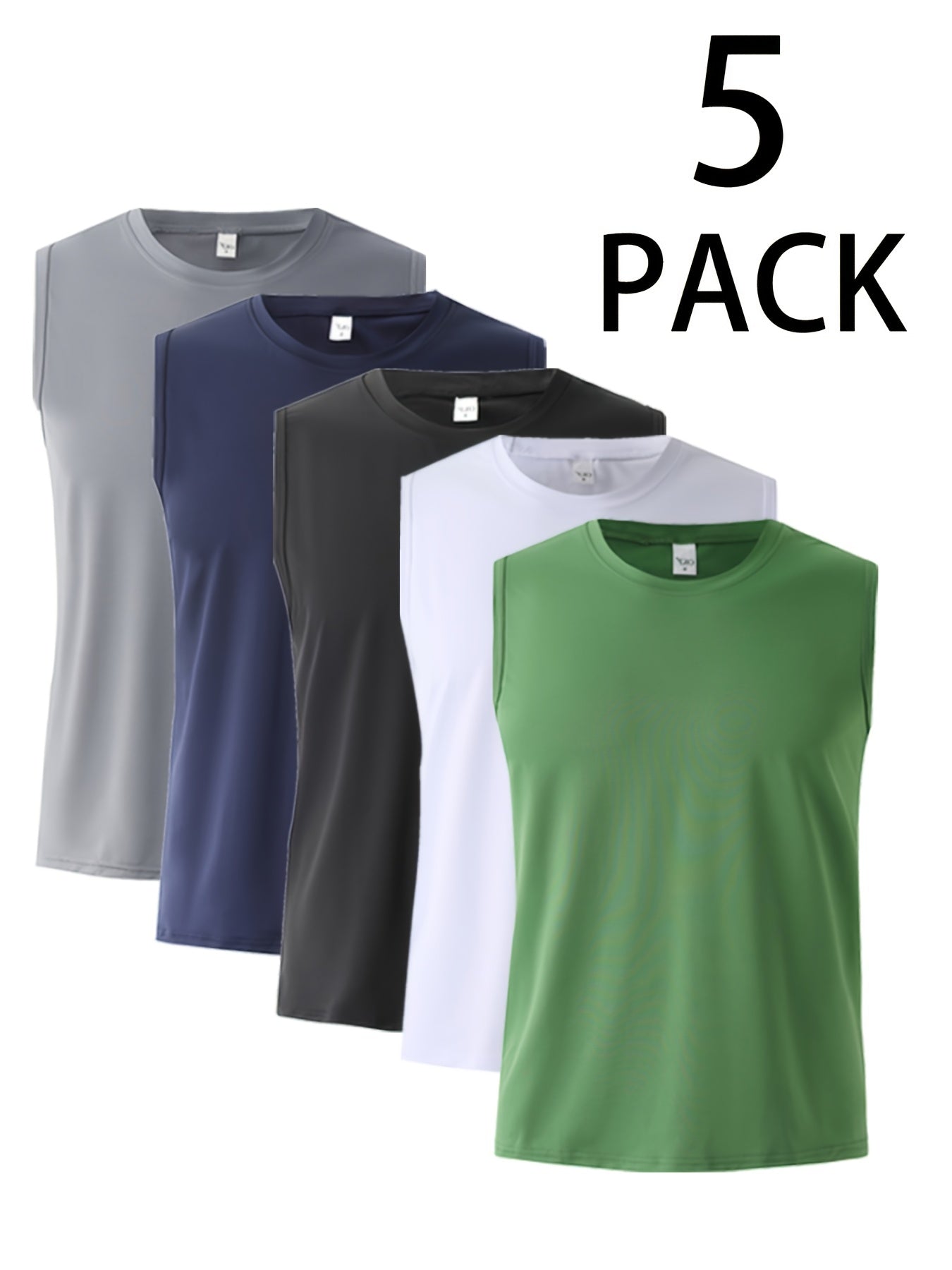 Men's Solid Color Tank Top - Crew Neck Sleeveless – view 10