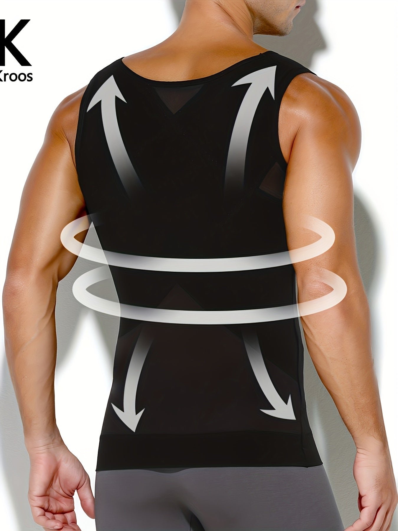 Men's Solid Color Tank Top - Sleeveless – black & white & grey & red & blue – view 2