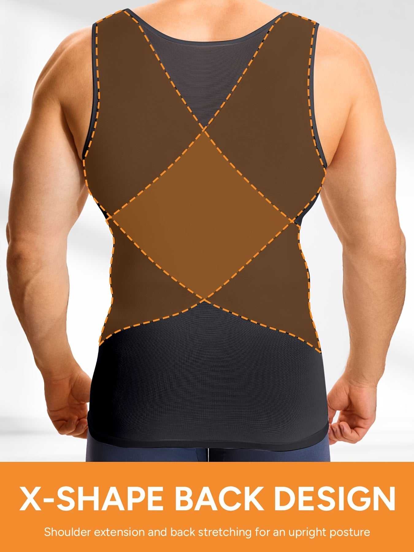 Men's Solid Color Tank Top - Sleeveless – Light Beige Knit – view 21