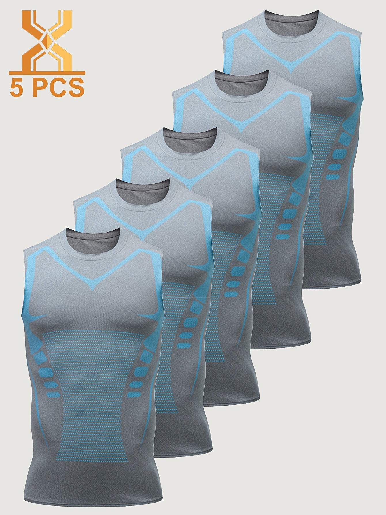 Men's Solid Color Tank Top - Sleeveless – Mixed colors – view 2
