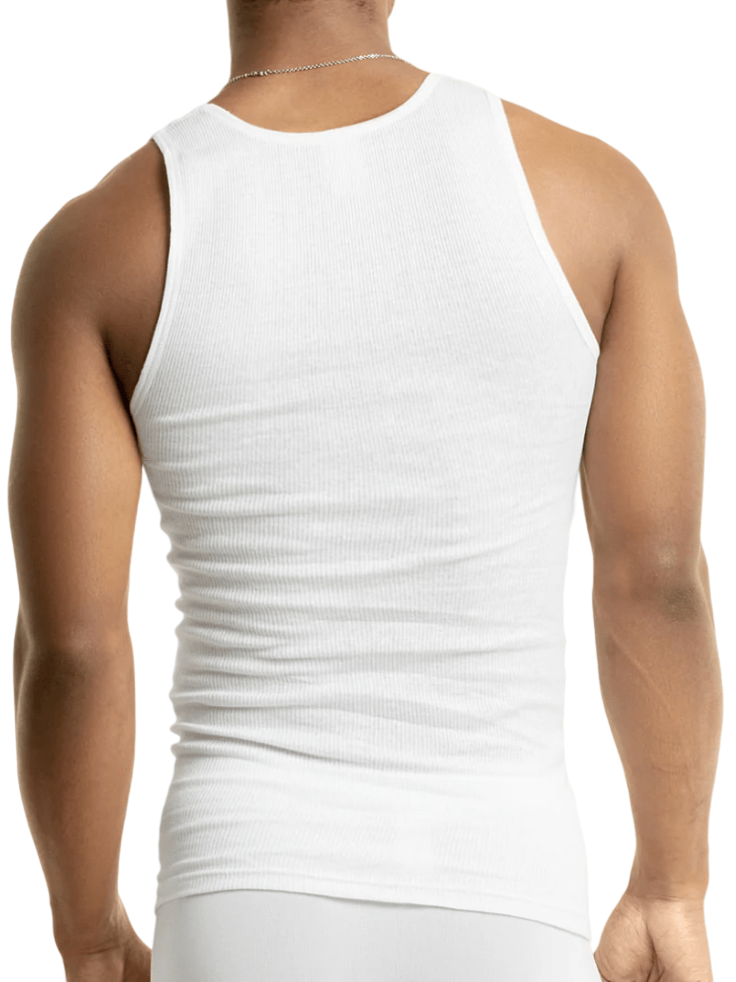 Men's Solid Color Tank Top - Sleeveless – Multicolor Cotton – view 3