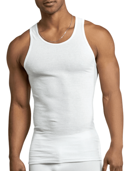 Men's Solid Color Tank Top - Sleeveless – Multicolor Cotton – view 4