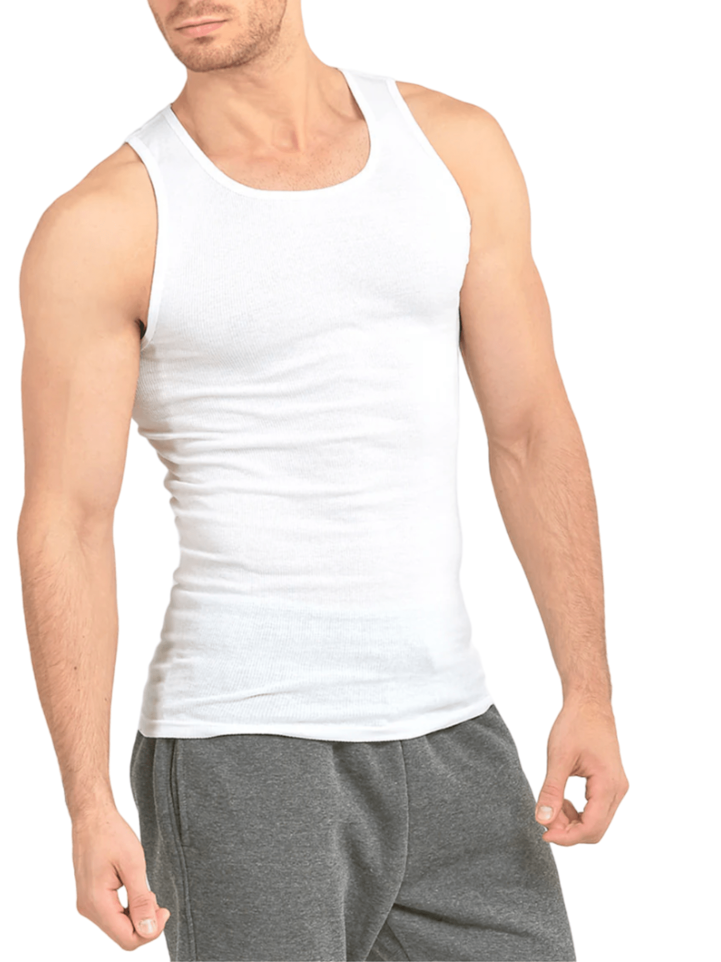 Men's Solid Color Tank Top - Sleeveless – Multicolor Cotton – view 5