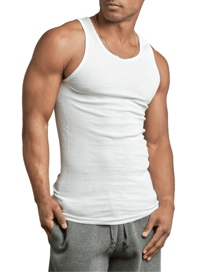 Men's Solid Color Tank Top - Sleeveless – Multicolor Cotton – view 8