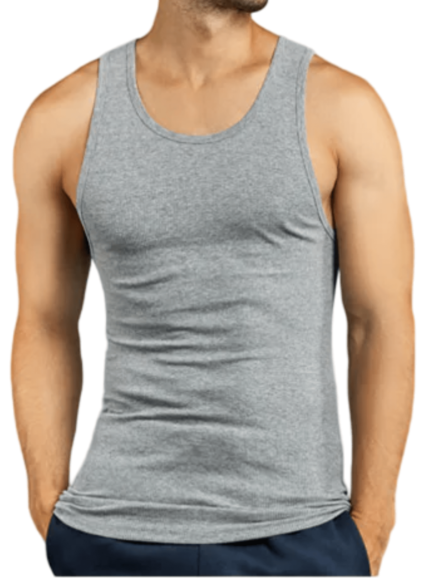 Men's Solid Color Tank Top - Sleeveless – Multicolor Cotton – view 10