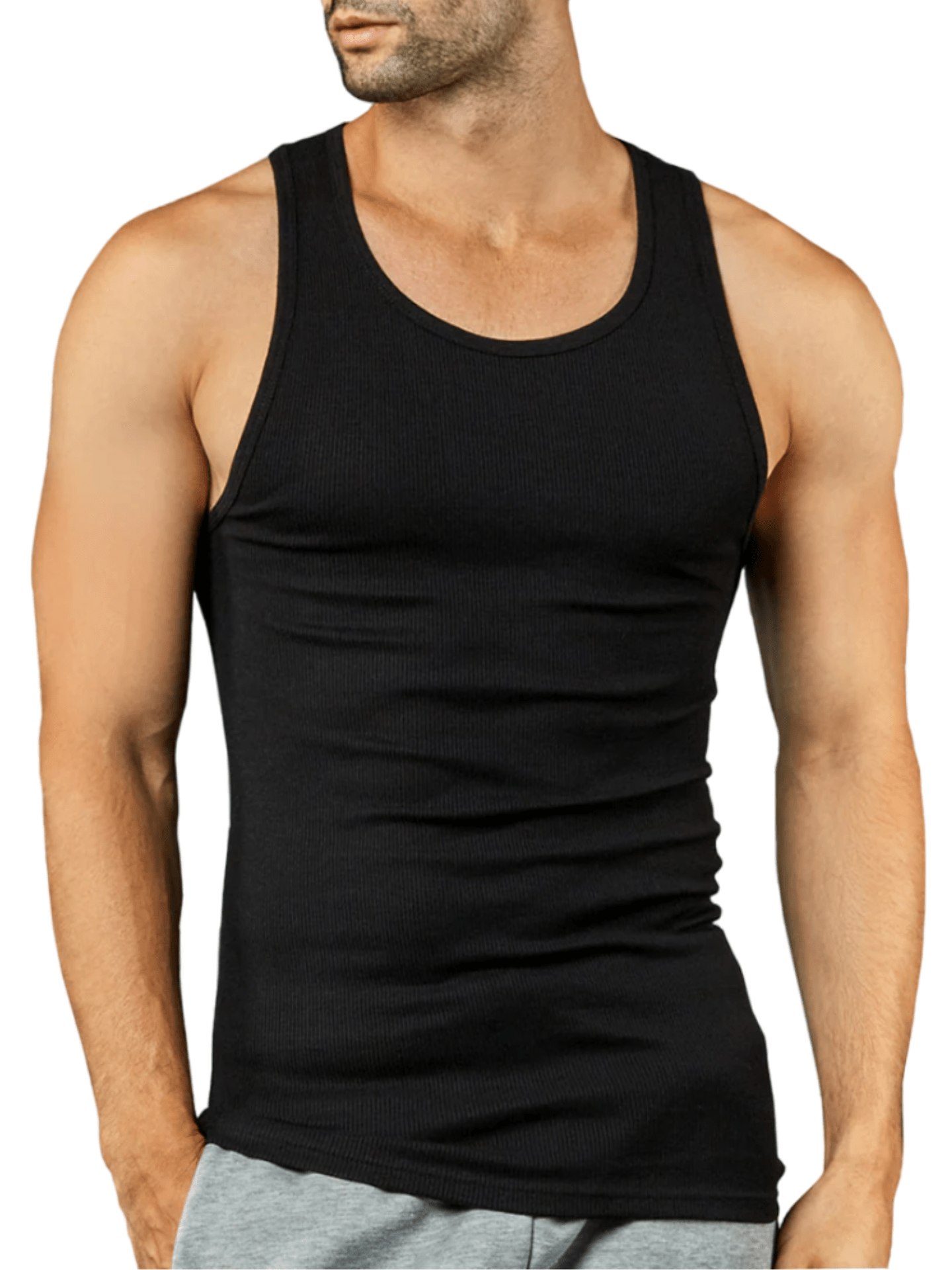 Men's Solid Color Tank Top - Sleeveless – Multicolor Cotton – view 11