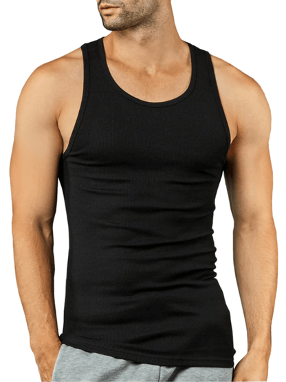Men's Solid Color Tank Top - Sleeveless – Multicolor Cotton – view 11