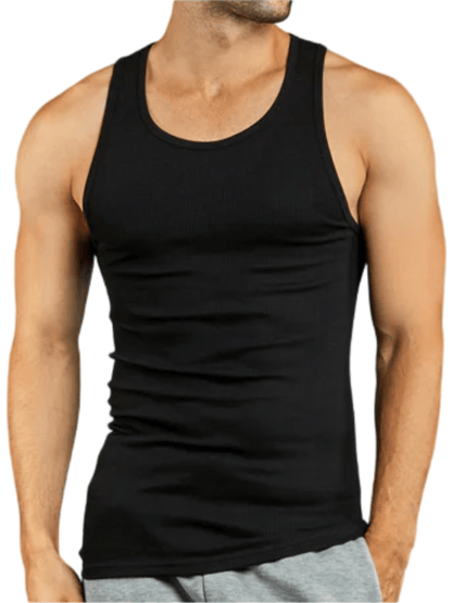Men's Solid Color Tank Top - Sleeveless – Multicolor Cotton – view 16