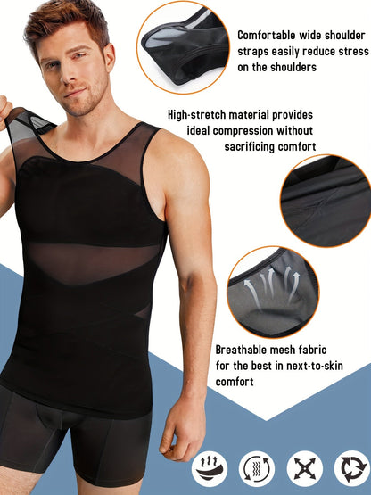 Men's Solid Color Tank Top - Sleeveless – White – view 8