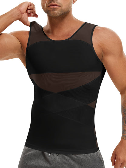 Men's Solid Color Tank Top - Sleeveless – White – view 19