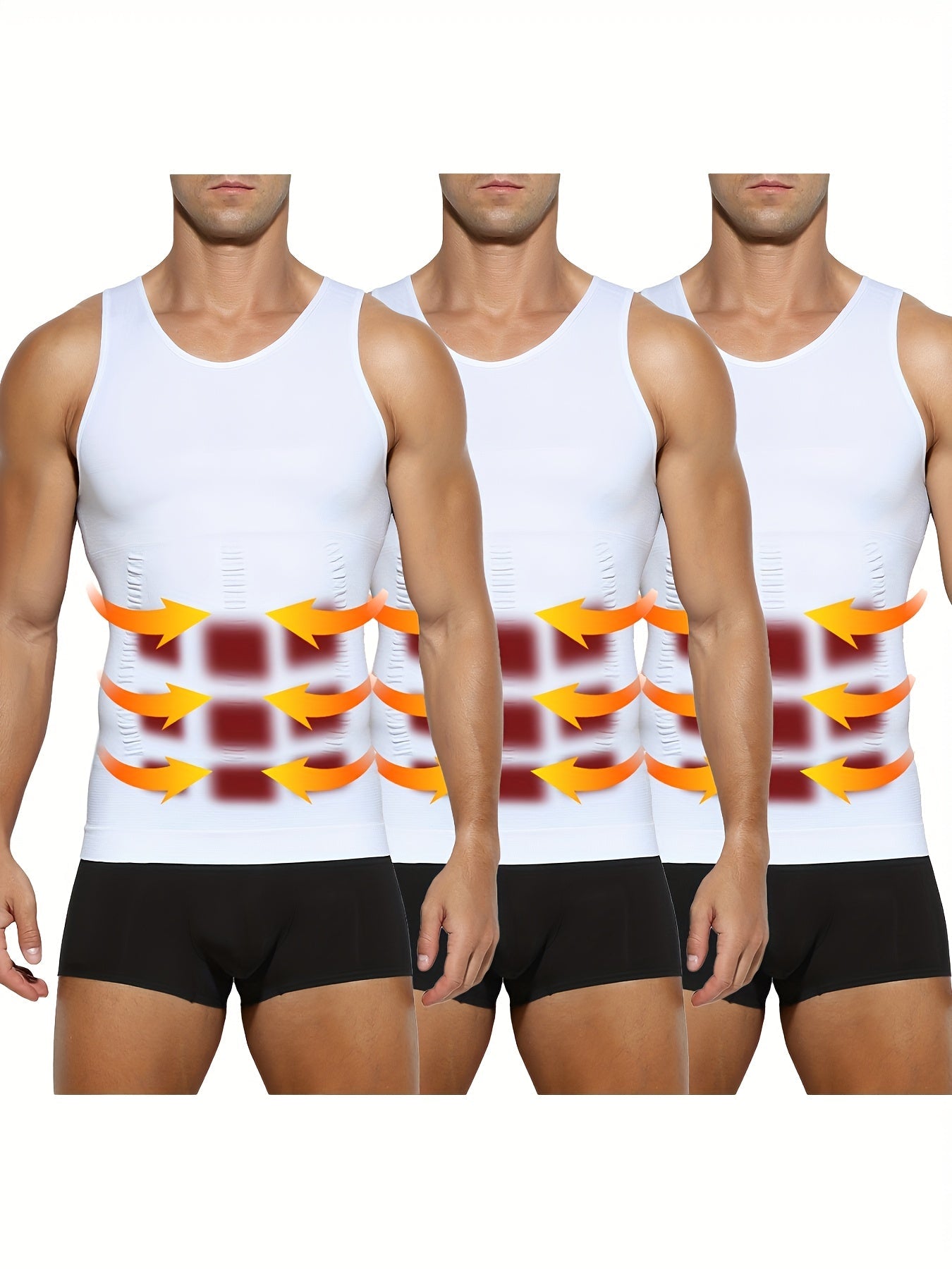 Men's Solid Color Tank Top - Sleeveless – White*3 – view 12