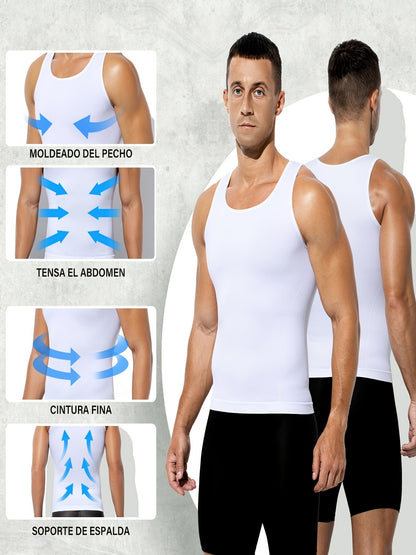 Men's Solid Color Tank Top - Sleeveless – White*3 – view 13