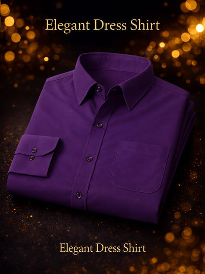 Men's Solid Long Sleeve Casual Shirt - Wrinkle Resistant – main product image