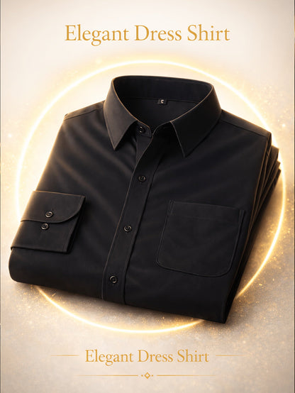 Men's Solid Long Sleeve Casual Shirt - Wrinkle Resistant – view 10
