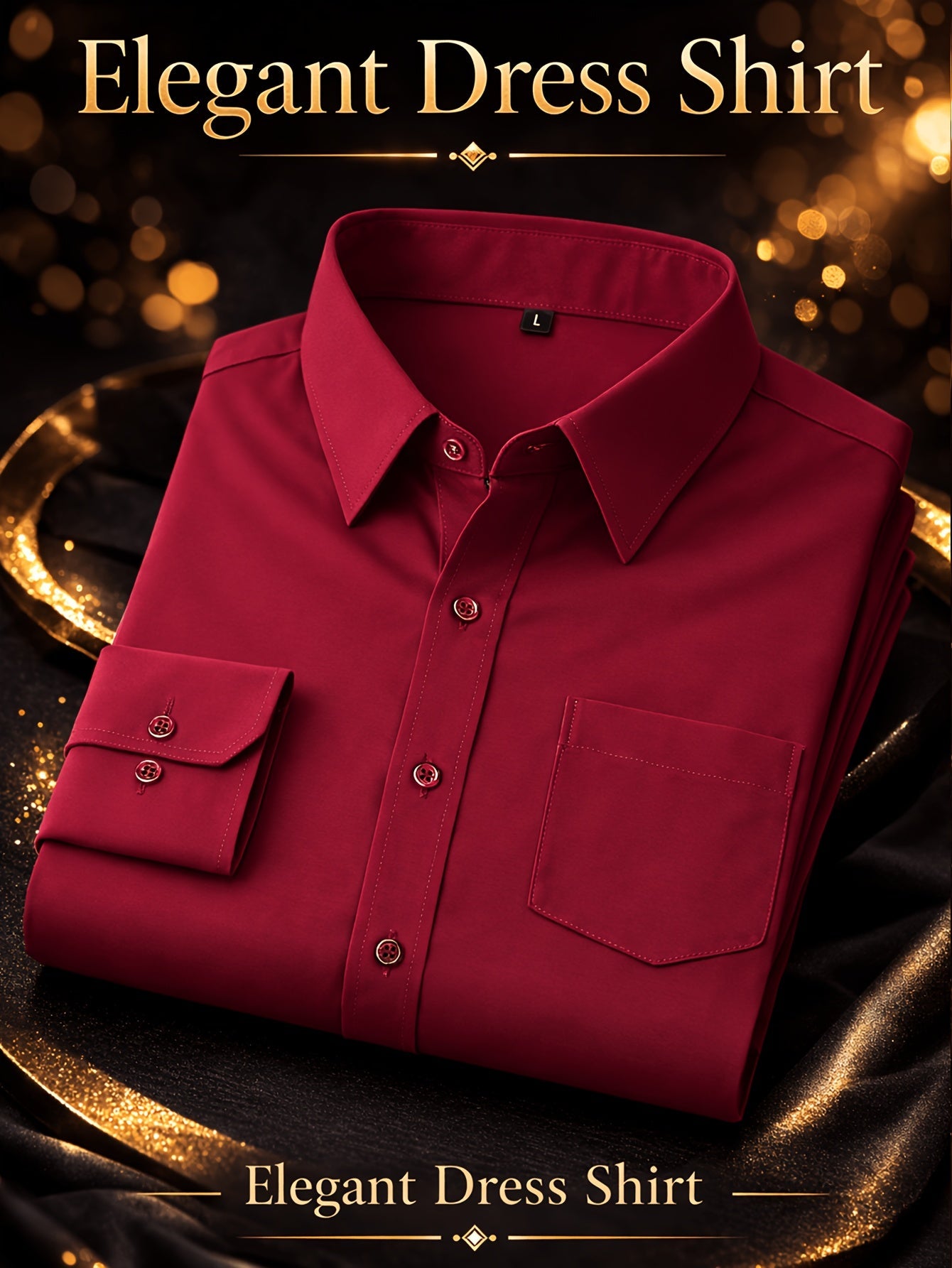 Men's Solid Long Sleeve Casual Shirt - Wrinkle Resistant – view 11