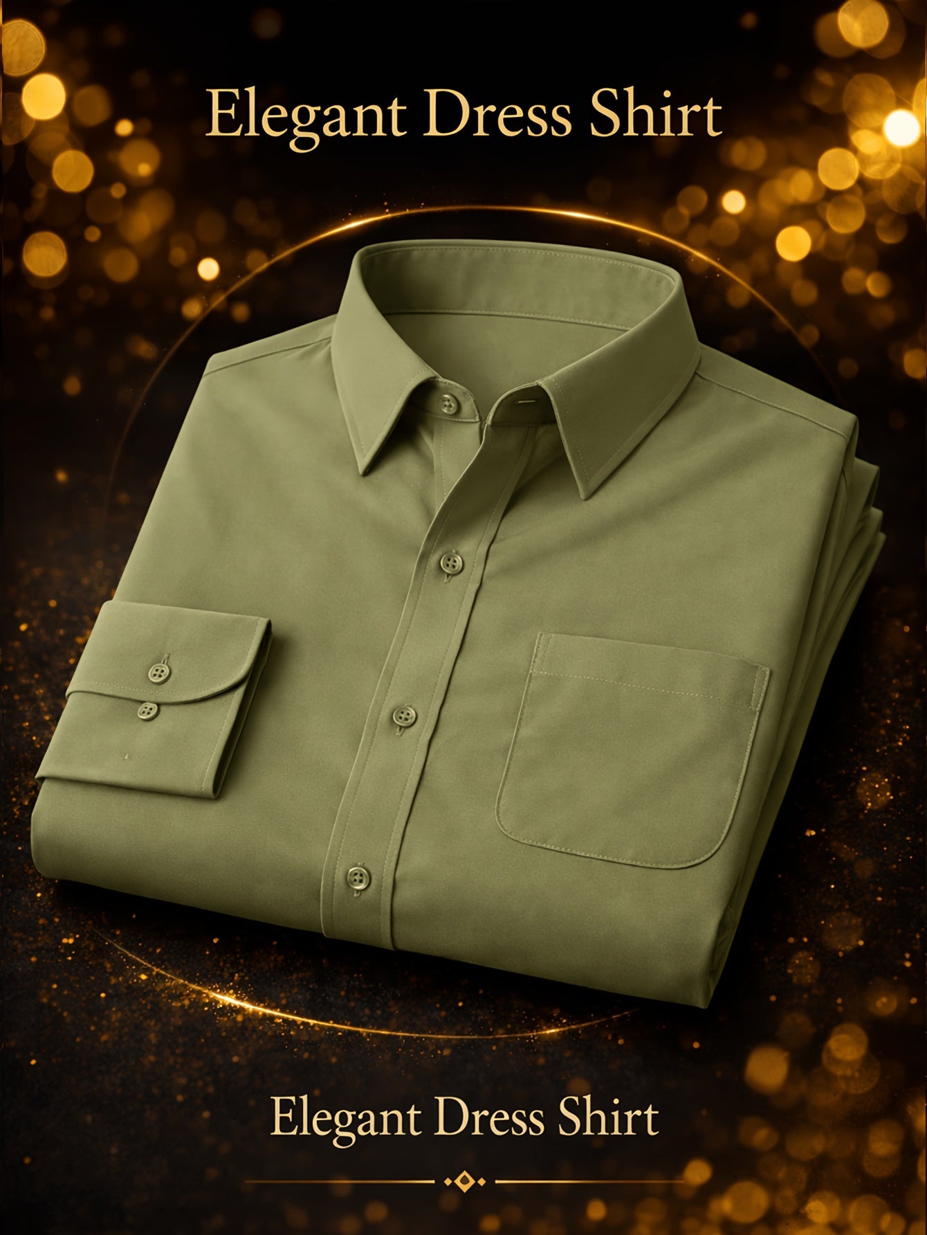 Men's Solid Long Sleeve Casual Shirt - Wrinkle Resistant – view 12