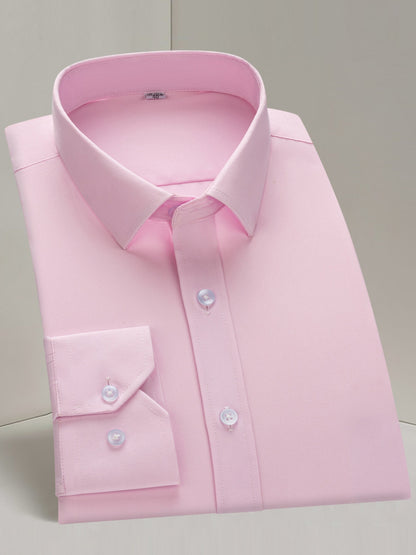 Men's Solid Long Sleeve Dress Shirt - Stretch – view 3