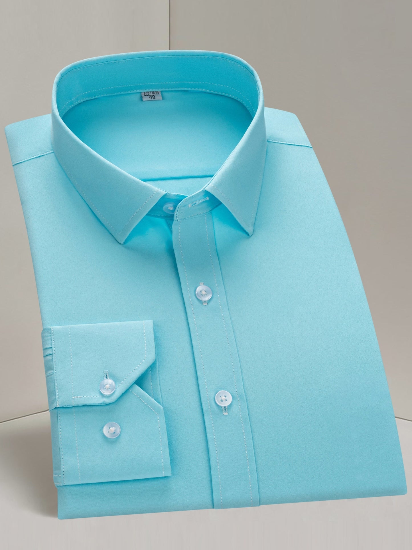 Men's Solid Long Sleeve Dress Shirt - Stretch – view 6