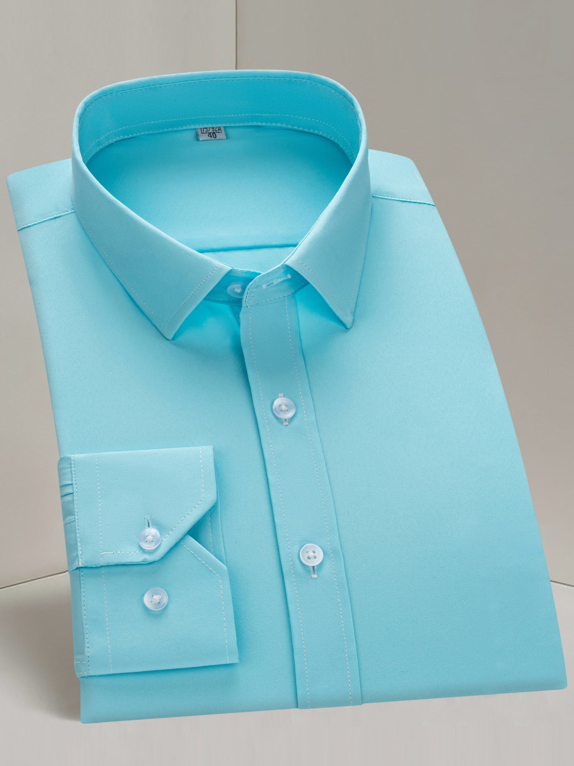 Men's Solid Long Sleeve Dress Shirt - Stretch – view 6