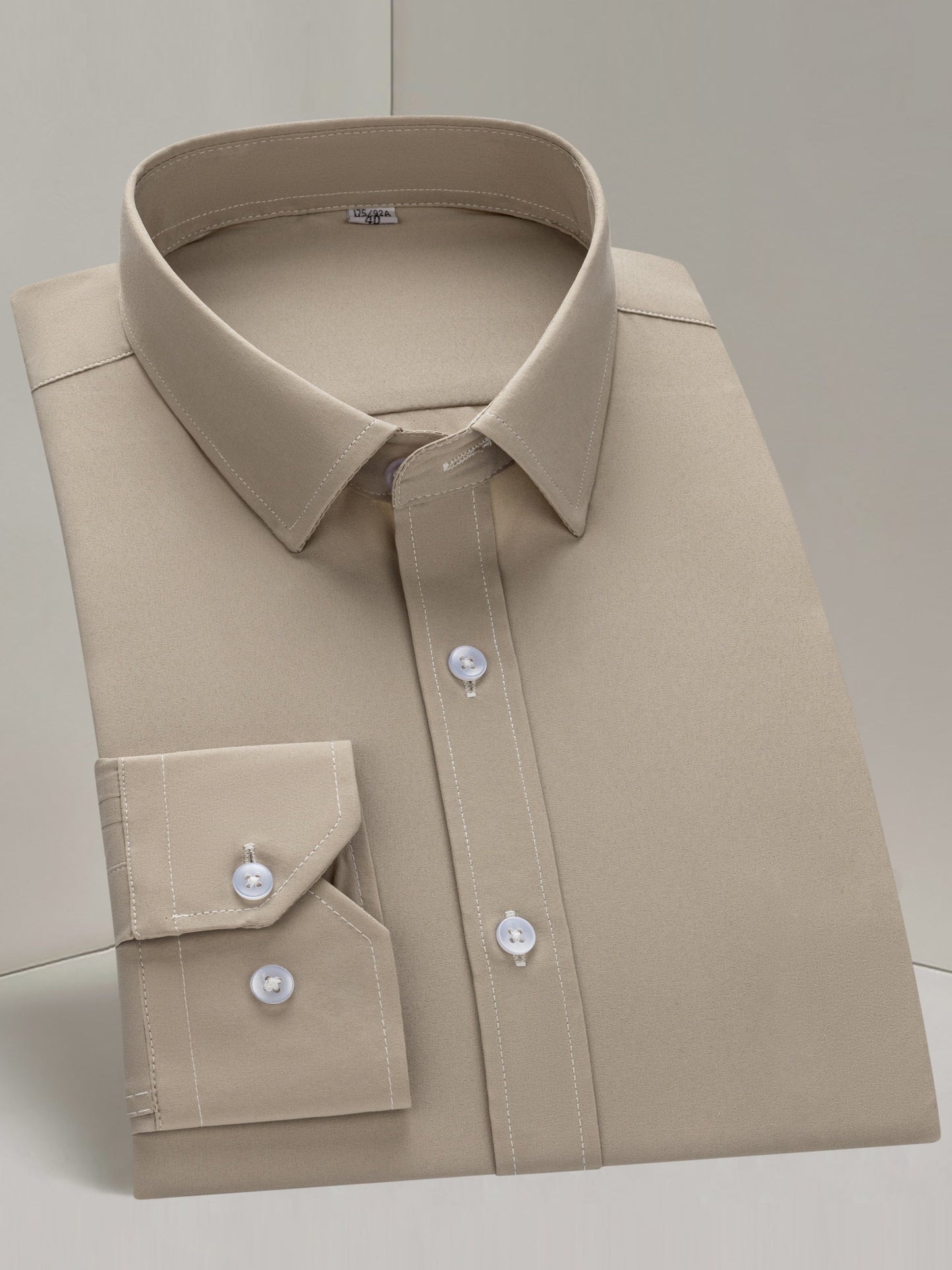Men's Solid Long Sleeve Dress Shirt - Stretch – view 12