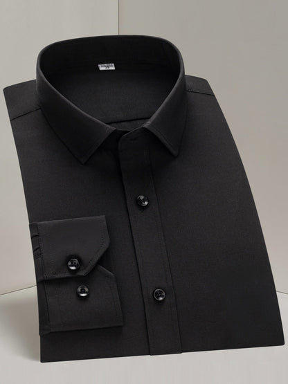 Men's Solid Long Sleeve Dress Shirt - Stretch – view 14