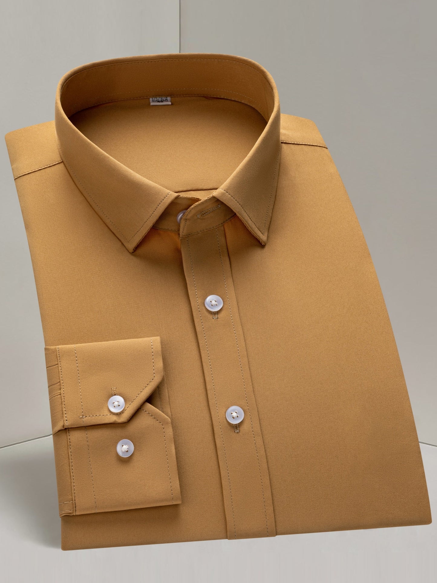 Men's Solid Long Sleeve Dress Shirt - Stretch – view 20