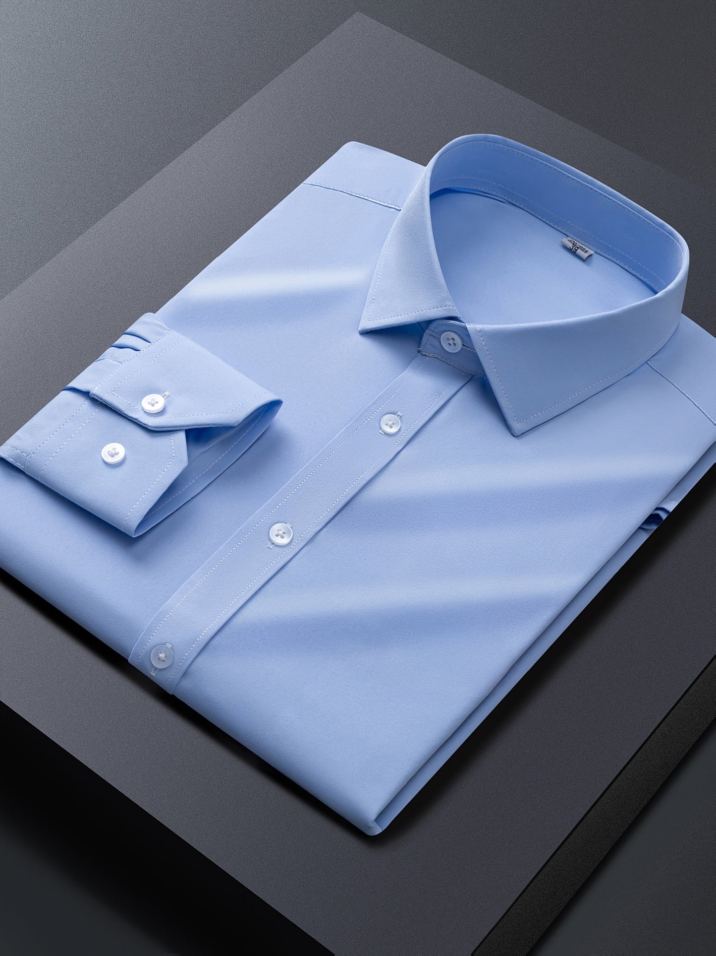Men's Solid Long Sleeve Dress Shirt - Stretch 2 – view 2